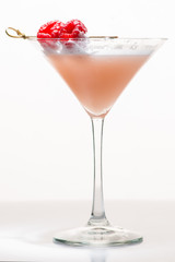 Cocktail clover club with raspberry