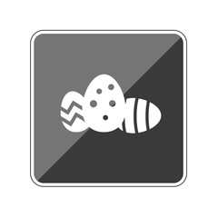 App Button schwarz reflektierend - Ostereier
