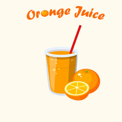 Vector orange juice