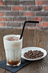 The milkshake with cookies