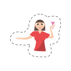 woman smiling fun lifestyle vector illustration eps 10