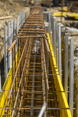 construction site with armature