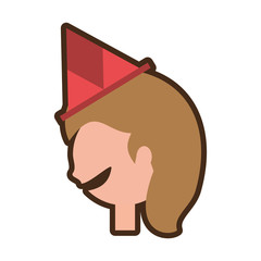 head girl hat party vector illustration eps 10