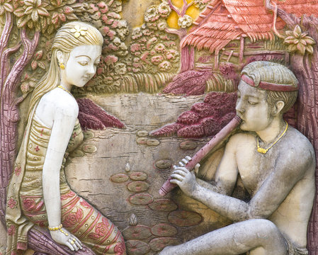 Wood carving Thai