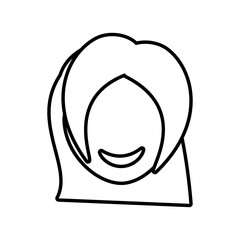 face girl funny glasses outline vector illustration eps 10