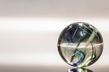Glass ball closeup