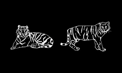 Tiger emblem set