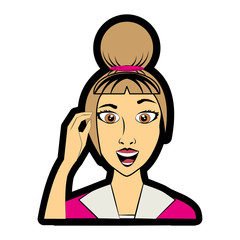 cartoon woman expression image vector illutration eps 10