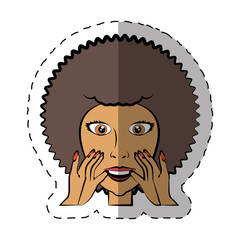 cartoon woman expression image vector illutration eps 10