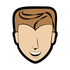drawing man smile imagen vector illustration eps 10
