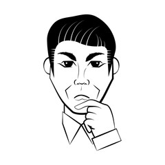 man character posture line vector illustration eps 10