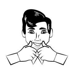 man character posture line vector illustration eps 10