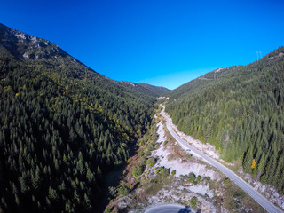 Road in Balkan mountains of Kosovo