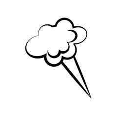 cloud speech comic icon vector illustration eps 10