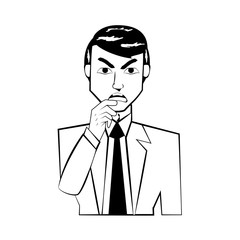 man character posture line vector illustration eps 10