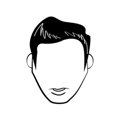 head people faceless line vector ilustration eps 10