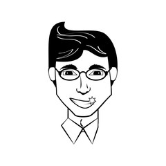 man character posture line vector illustration eps 10