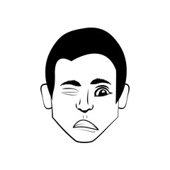 head man avatar comic vector illustration eps 10