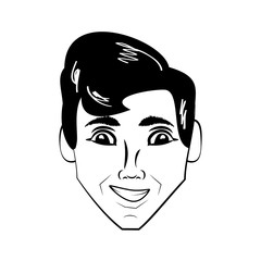 head man avatar comic vector illustration eps 10