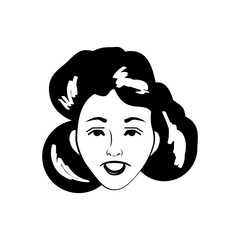 cartoon woman character posture line vector illustration eps 10