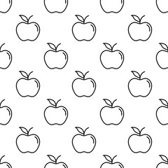 Pattern with thin line apples