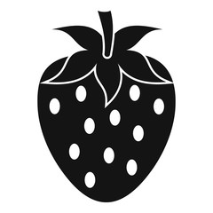 One strawberry berry icon, simple style
