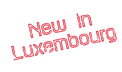New In Luxembourg rubber stamp. Grunge design with dust scratches. Effects can be easily removed for a clean, crisp look. Color is easily changed.
