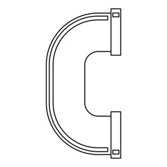 Fitting pipe icon, outline style