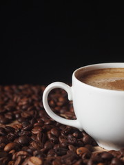 A cup of coffee with cinnamon