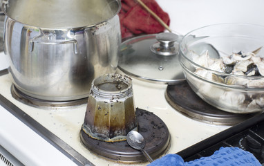 Dirty Stove Top