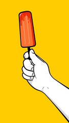 Hand holding Popsicle