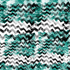 Materiał do szycia Wavy seamless pattern marine design. Grunge background. Textile print for bed linen, jacket, package design, fabric and fashion concepts.