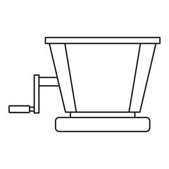 Retro juicer icon, outline style