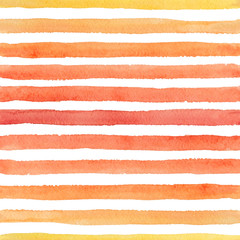 Hand drawn seamless watercolor pattern with colorful strokes on the white background  - 142623093