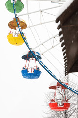 Ferris wheel under the snow.