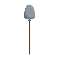 shovel icon over white background. gardening tools design