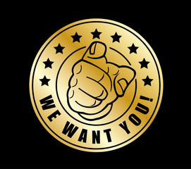 we want you gold - 142624017