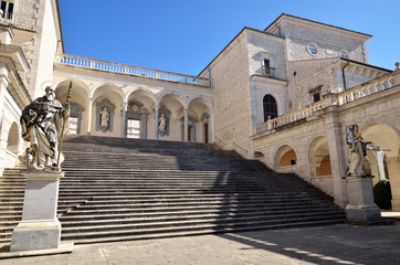 Fototapeta premium Montecassino Abbey, religious and historic destination in Cassino. Italy