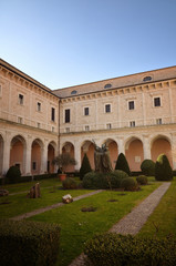 Fototapeta na wymiar Montecassino Abbey, religious and historic destination in Cassino. Italy