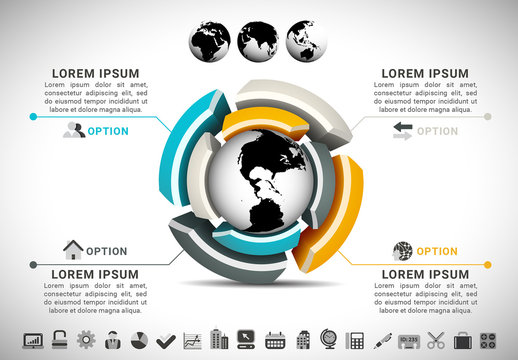 Bordered Globe Infographic 2
