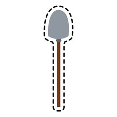 shovel gardening tool icon image vector illustration design 