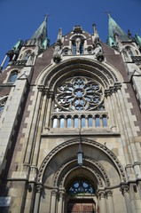 Fototapeta na wymiar Olga and Elizabeth cathedral in the Lviv city, Ukraine
