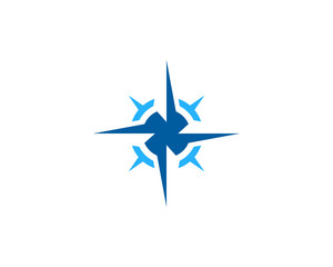 Fototapeta na wymiar Compass Icon Logo Design Element