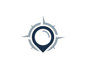 Compass Point Icon Logo Design Element