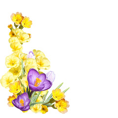 Fototapeta na wymiar cartoon scene with beautiful and colorful flowers on white background
