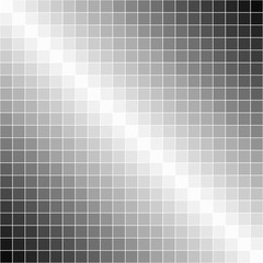 Pixel background, a gradient from black to white dismantled for square pixels, the vector of diagonal stripes gray gradient