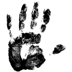 handprint human hand, scanning the fingers and palms, vector