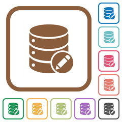 Edit database simple icons