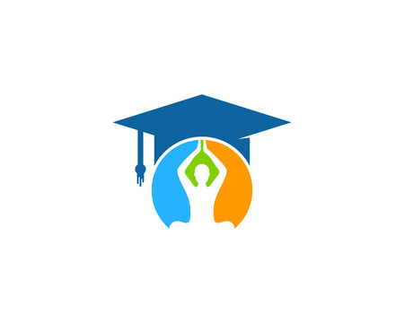 Yoga Education Icon Logo Design Element