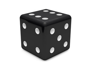 Casino dice  isolated on white, 3d rendering